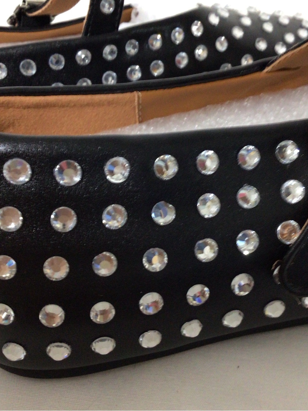 Rhinestone Black Mary Jane Flats - Picture 6 of 9